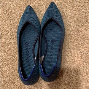 Rothy’s Spruce Python Green Flats